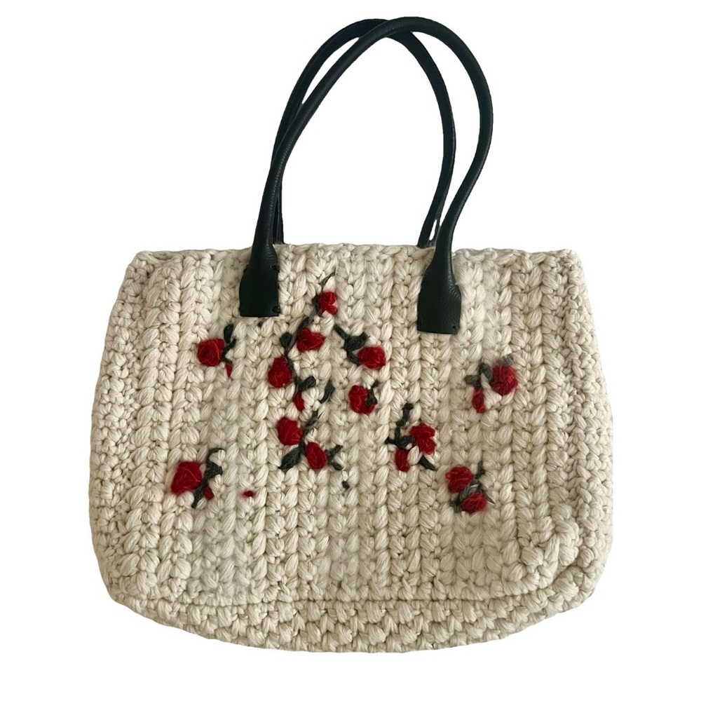 NEW Lorenza Gandaglia Italy Crochet Bag Tote / Dior Gucci Kate Spade Free People